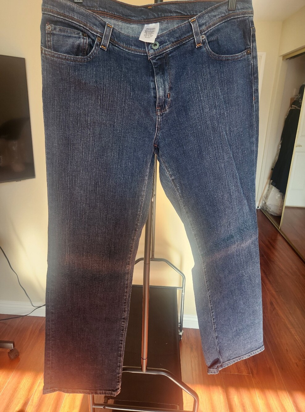 Polo Jeans Co. Whitney Women's Dark Blue Straight Leg Jeans Size 14 X 32